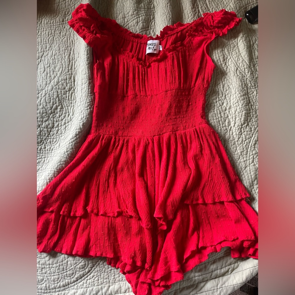 Princess Polly red romper